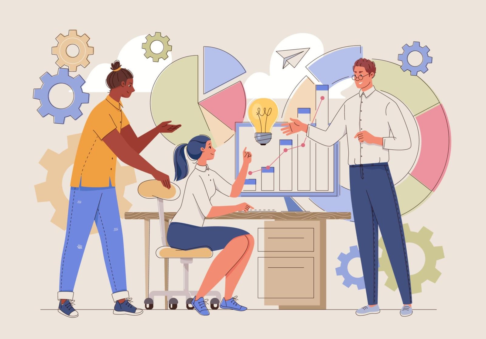 business-team-data-analysis-illustration